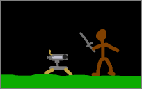 CoC cannon vs barbarian